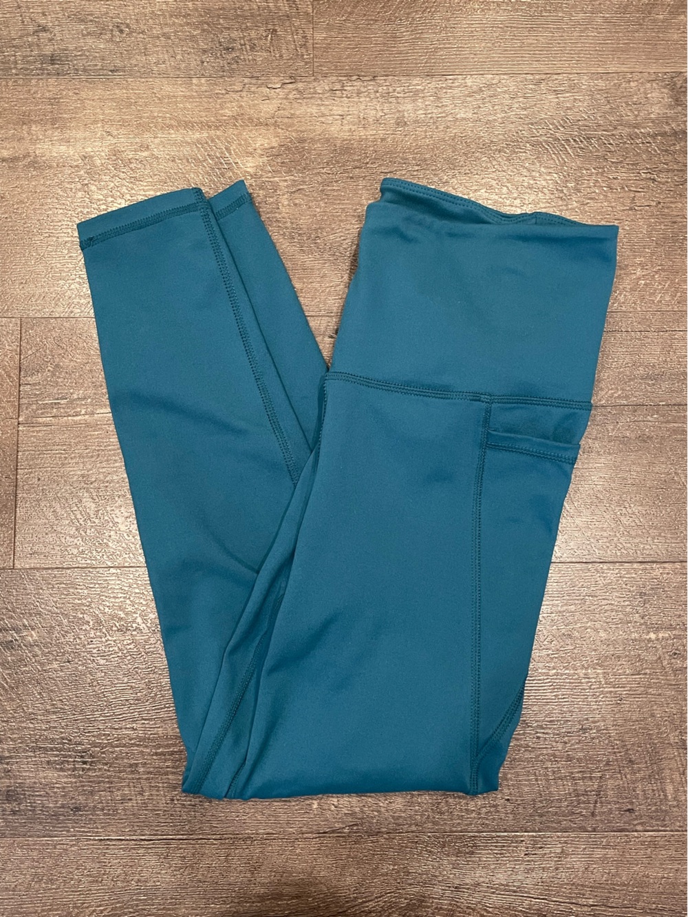 Danskin Teal Women’s Active Leggings with Side Pockets Size Medium